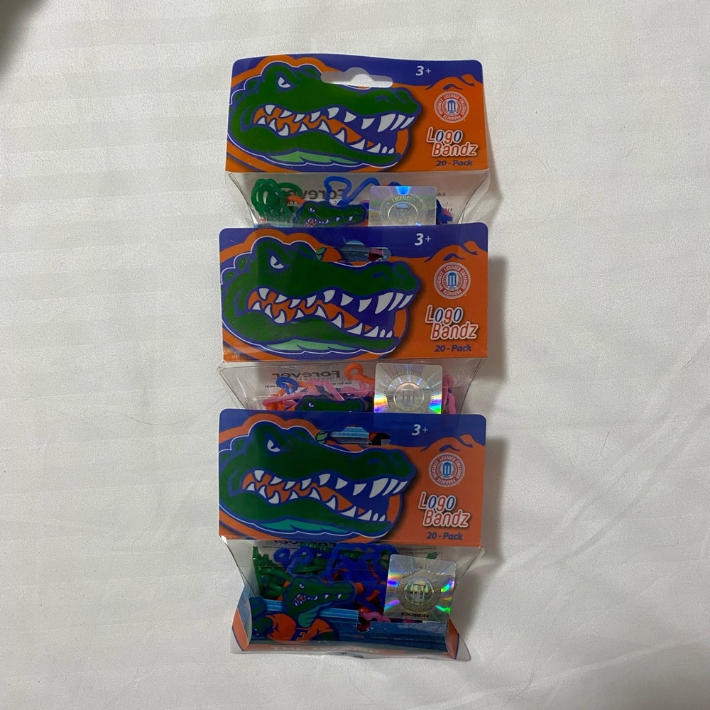 Bundle 3 packs Silly Bandz Florida Gators UF